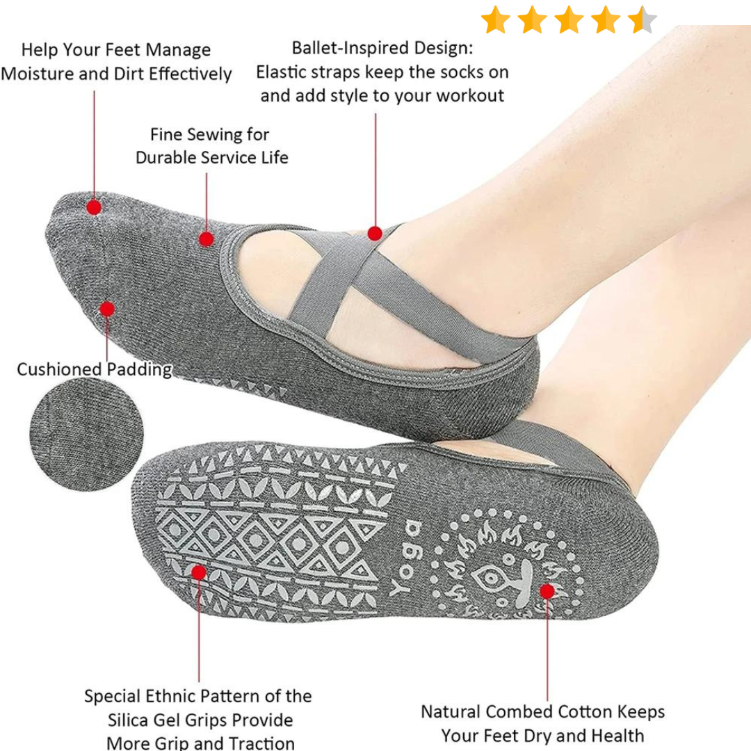 Breathable Yoga Socks Silicone Non-Slip Bandage Pilates